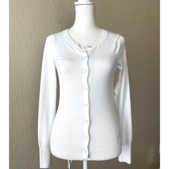 Express Sweaters - Express Ivory Button up cardigan - xs